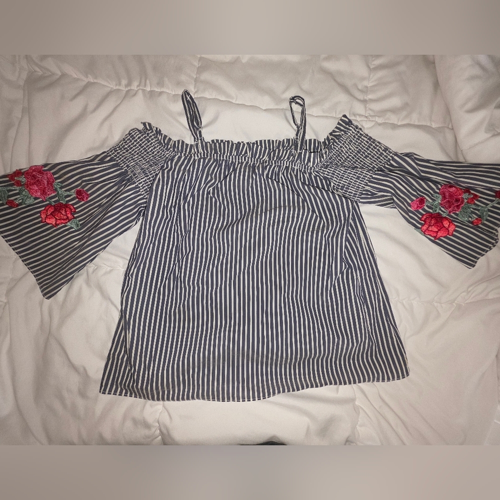 I.N. San Francisco Navy and‎ White Striped Top